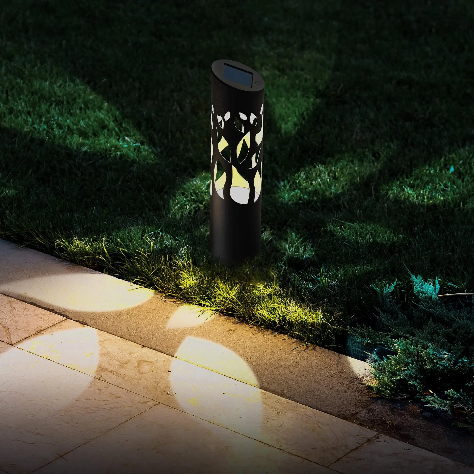 KODA Solar Rose Petal Bollard Light - Eco-Friendly Outdoor